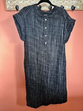 Toast crinkle cotton midi dress